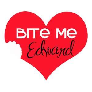  Bite Me Edward Heart Temporary Tattoos   6 Tats per Pack 