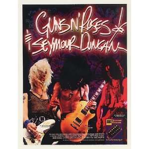  1994 Guns N Roses Duff Slash Gilby Seymour Duncan Print 