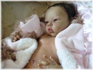 Reborn baby doll Liu San by Adrie Stoete Asian baby  