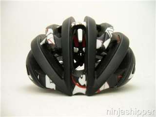 2012 Giro Aeon Matte Black with Red Explosion Bicycle Helmet   Large 