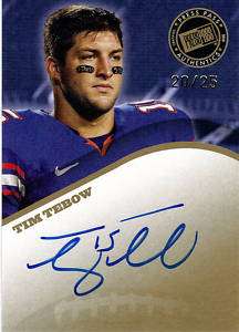 2010 Press Pass TIM TEBOW Wal Mart Exclusive Auto 20/25  