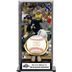  Ryan Braun Gold Glove Baseball Display Case  Details 