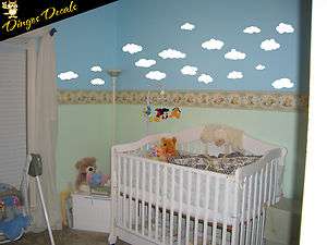 18 Clouds Nursery graphic Vinyl Wall art Decal Sticker Decor Removable 