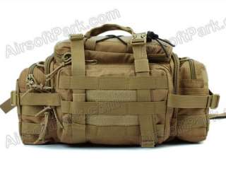 1000D Molle Tactical 3 Ways Utility Waist Pouch Bag Tan  