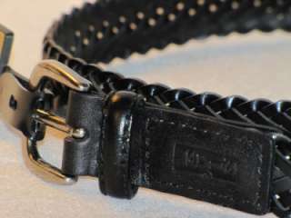 New Boys Black Leather Braided LEVIS Belt S(22 24) M(26 28) L(30 32 