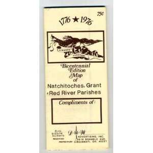  Natchitoches Grant & Red River Parish Maps LA 1976 