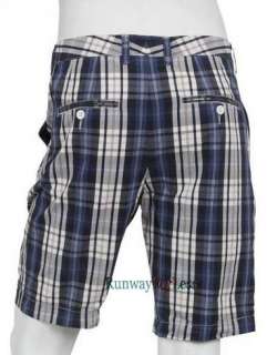 VINCE Clothing Clothes Coastal Blue Plaid Trousers Shorts 36 New $158 