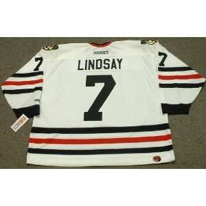TED LINDSAY Chicago Blackhawks CCM Throwback Home NHL Hockey Jersey 