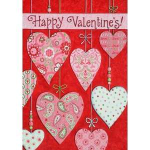    Happy Valentines Floating Hearts House Flag Patio, Lawn & Garden