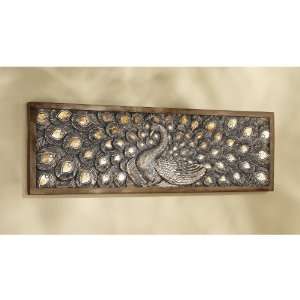   French Antique Replica Peacock Feathers Sculpture Wall Décor Home