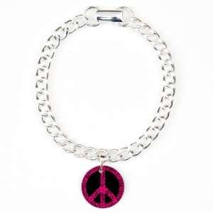    Charm Bracelet Flowered Peace Symbol PBB Artsmith Inc Jewelry