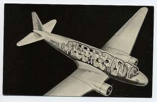 UNITED AIRLINES DC3 Cutaway Exterior/Interior View 1935  
