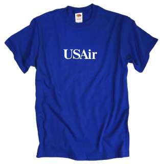   shirt in cool cotton with a Blue/Red or White Retro Airline Logo