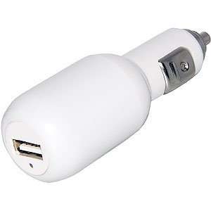  Amzer USB Car Charger   White Cell Phones & Accessories