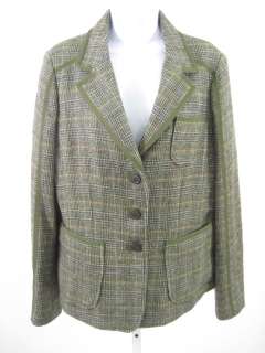 ETRO Green Wool Button Down Blazer Jacket Sz 46  