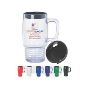 San   Opaque Red   BPA free 17 oz. travel mug with extra thick San 