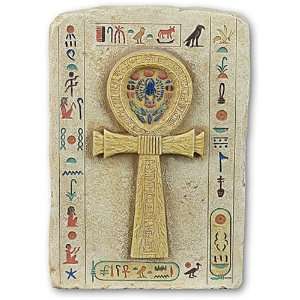  Ankh Sign of Life Egyptian Relief, Color 