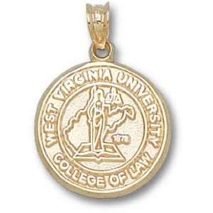   Virginia Mountaineers Solid 10K Gold College Of Law Seal 5/8 Pendant