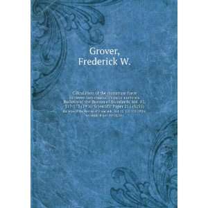   317 373 (1916) Scientific Paper 255 (S255) Frederick W. Grover Books