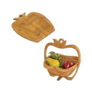   Apple   Shaped, spiral cut fruit basket and trivet.