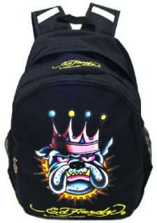  Ed Hardy Bruce Bulldog Crown Backpack   Black: Clothing