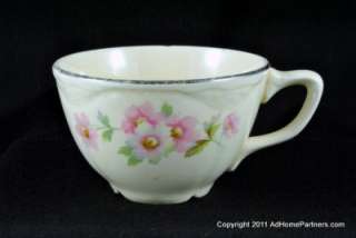 Homer Laughlin China Virginia Rose Cup with Saucer D52N8  