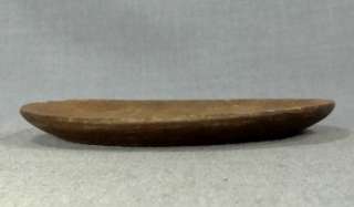1900 ANTIQUE PRIMITIVE HAND TURNED TREEN WOODEN WOOD PLATE BREAD LOAF 