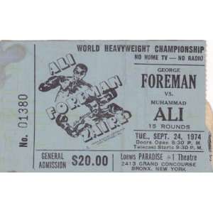 Muhammad Ali (aka Cassius Clay) George Foreman Boxing Rumble in the 