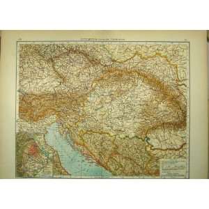    1910 German Maps Vienna Europe Antique Print: Home & Kitchen