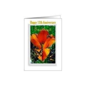 Anniversary/Sweetheart /Spouse ~ Age Specific 12th ~ Orange 