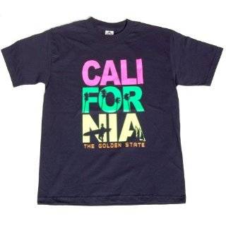  California The Golden State 80s Tie Dye T Shirt   Navy 