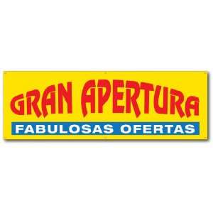  Banner 6ft x 2ft: GRAN APERTURA (yellow background 