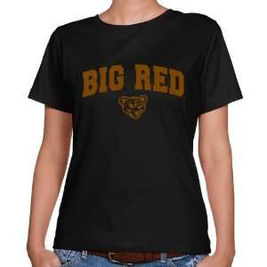  Cornell Big Red Ladies Black Logo Arch Classic Fit T shirt 