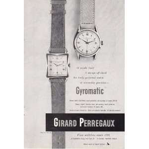   Ad 1951 Girard Perregaux Gyromatic Watch Girard Perregaux Books