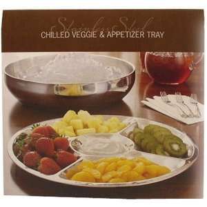   Stainless Steel Chilled Veggie & Appetizer Tray