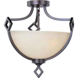   Diamante Three Light Semi Flush Mount Ceiling Lamp: Home Improvement