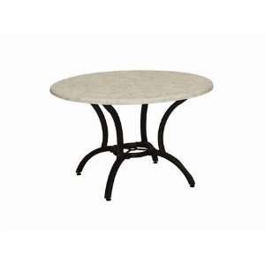   Stone Patio Cast Tile Top Dining Table Cherry Finish