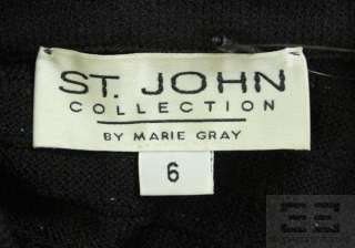   John Collection Black & Ivory Stitched Button Up Jacket Size 6  