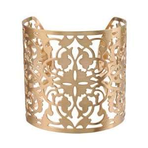  Gold Metal Filigree Cuff Bracelet 