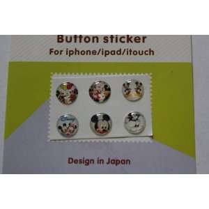  Mickey Mouse Home Button Sticker for Apple Ipad/iphone 3g 