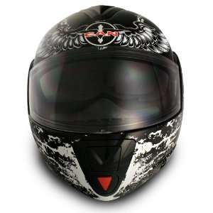  VCAN V210 Crusader Graphic Modular Helmet (Black, Small 