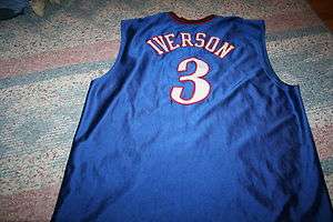 Allen Iverson sewn authentic jersey mens XXXL  
