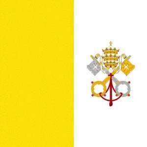 Vatican City Flag Sheet of 21 Personalised Glossy Stickers or Labels