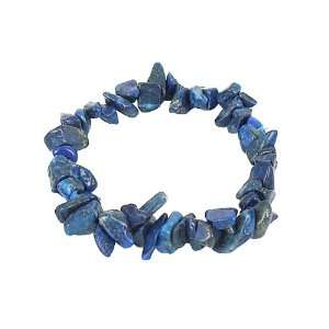   Stretch bracelet made of genuine lapis lazuli gemstone D Gem Jewelry