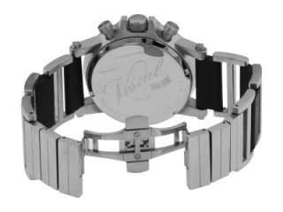 NEW VESTAL PLEXI WATCH Silver / Stainless Steel / Black Leather 