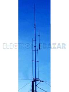 Vertical ground plane antenna 3,5 7 14 21 28 MHz KW5  