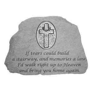  KayBerry Cast Stone Desktop Memorial with Cross Medallion 