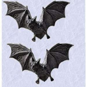  Gothic Medieval sinister Vampire Bats Wall Sculptures (set 