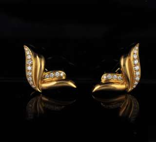 Dankner 1.16 ctw Diamond 18k Yellow Gold Earrings  