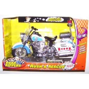   Rush & Rescue Police Motorcycle Lights Sounds Actions: Toys & Games